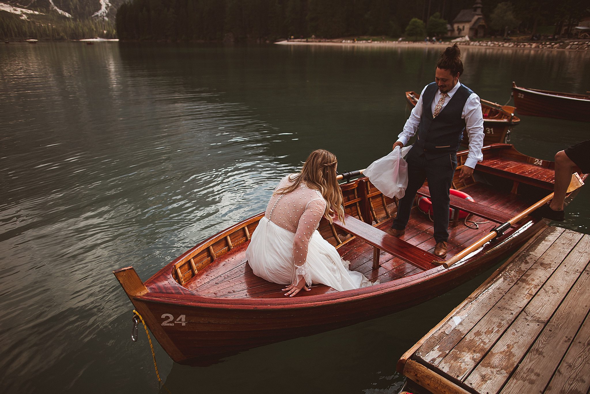 Lago di Braies wedding